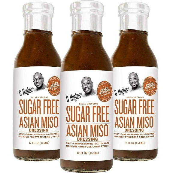 G Hughes' Sugar-Free Salad Dressings - Asian Miso Size: 3 Bottles