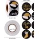 thumbnail image 4 of Rollo de 500 pegatinas navideñas, etiquetas navideñas redondas doradas negras, pegatinas de Feliz Navidad, pegatinas con sello de sobre con 8 diseños navideños, 4 of 5