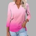 thumbnail image 2 of Spring Tops Women's Tops Casual Elbow Women's 3/4 Sleeve T Shirts Women's Blouses Reorder Items Trending Gifts, 2 of 5