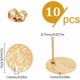 thumbnail image 2 of 10 piezas de aretes redondos planos texturizados chapados en oro de 18 quilates, accesorios de acero inoxidable para aretes, postes y cierres., 2 of 8
