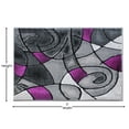 thumbnail image 5 of Masada Rugs Modern Contemporary Area Rug Mat, Purple Grey Black (2 Feet X 3 Feet) Mat, 5 of 7