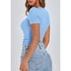 thumbnail image 2 of Top Ajustado de Mujer PRETTYGARDEN con Cuello Henley y Botones, Tejido Acanalado, Talla L, 2 of 8