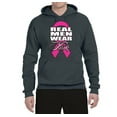 thumbnail image 2 of Real Men Wear Pink Awareness Unisex Graphic Hoodie Sweatshirt, Charcoal, 2XL, 2 of 3