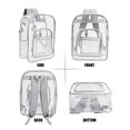 thumbnail image 3 of Deago Clear Backpack Heavy Duty PVC Transparent See Through Large Capacity Bookbag for College Work Travel Security, Gray, 3 of 9