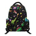 thumbnail image 2 of Psesaysky Space Dinosaur Pattern Casual Daypack with Large Capacity, Sturdy Multi-Pockets 17 Inch Kids Backpack for Travel Back to School, 2 of 9