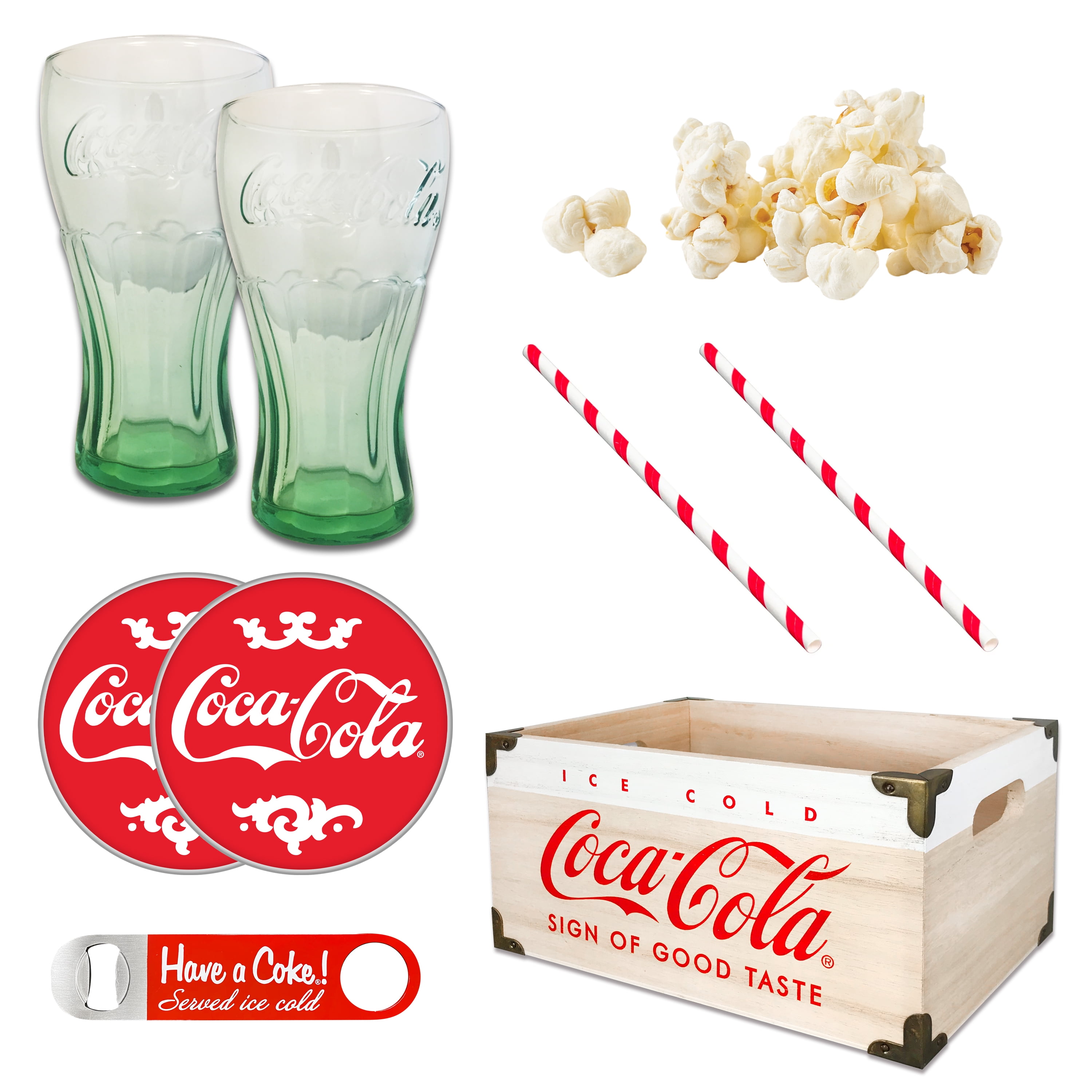 Red CC400 Tablecraft Coca-Cola Popcorn/Snack BucketPause & Refresh 