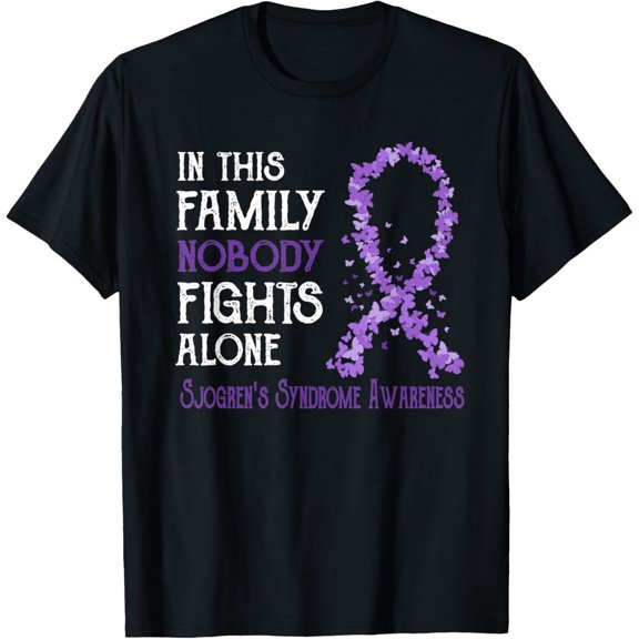Premium Comfort - In This Family Nobody Fights Alone Sjogren's Syndrome T-Shirt