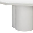 thumbnail image 5 of Elika White Faux Plaster Round Dining Table, 5 of 8