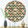 thumbnail image 2 of Designart 'Ornamental Retro Design II' Mid-Century Modern Wood Wall Clock, 2 of 5