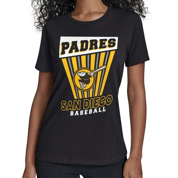 Women's Starter  Black San Diego Padres Poster Print T-Shirt