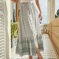 thumbnail image 5 of Womens High Waist Polka Dot Pleated Skirt Maxi Swing Skirt, 5 of 6