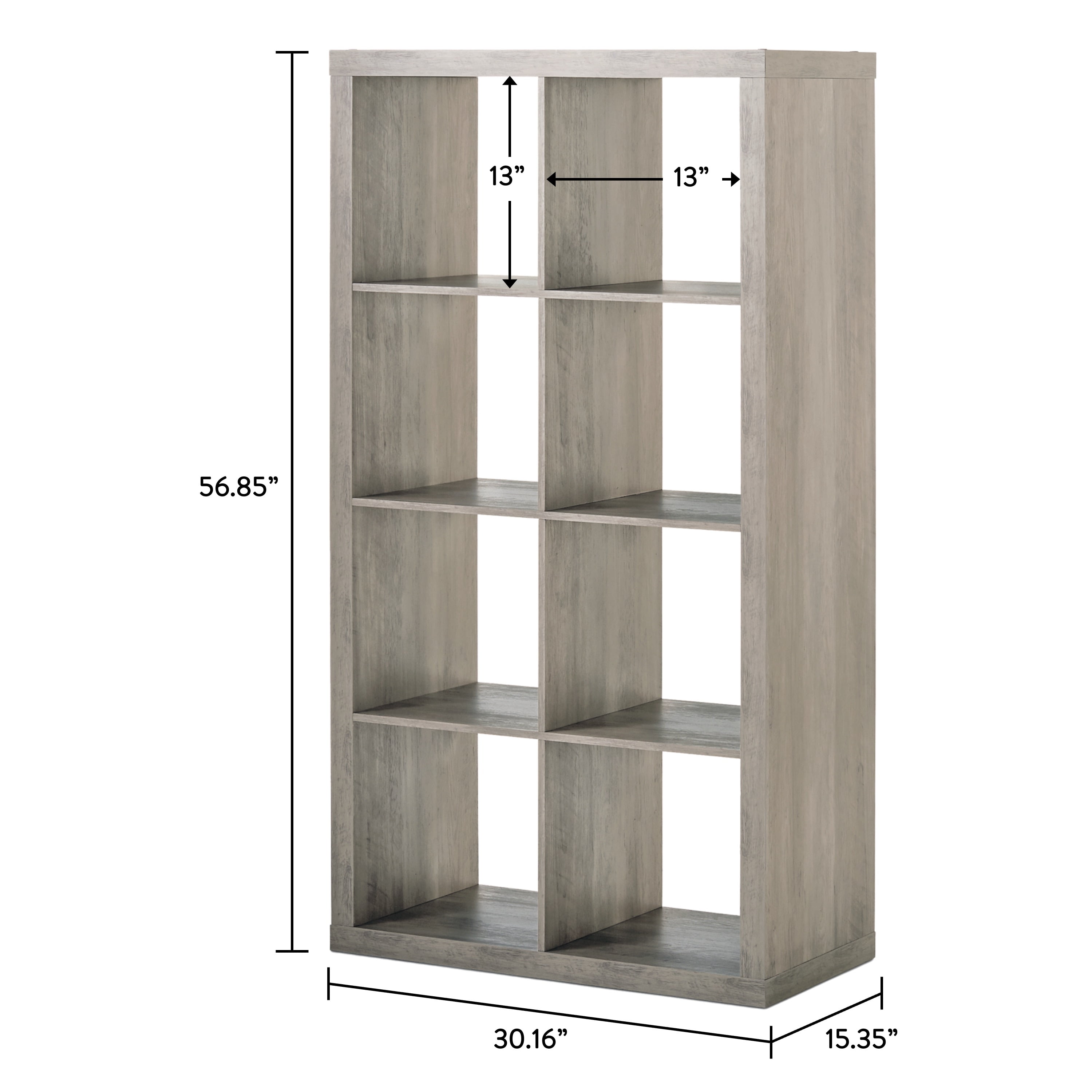 Better Homes & Gardens 8 Cube Storage Organizer, Rustic Gray