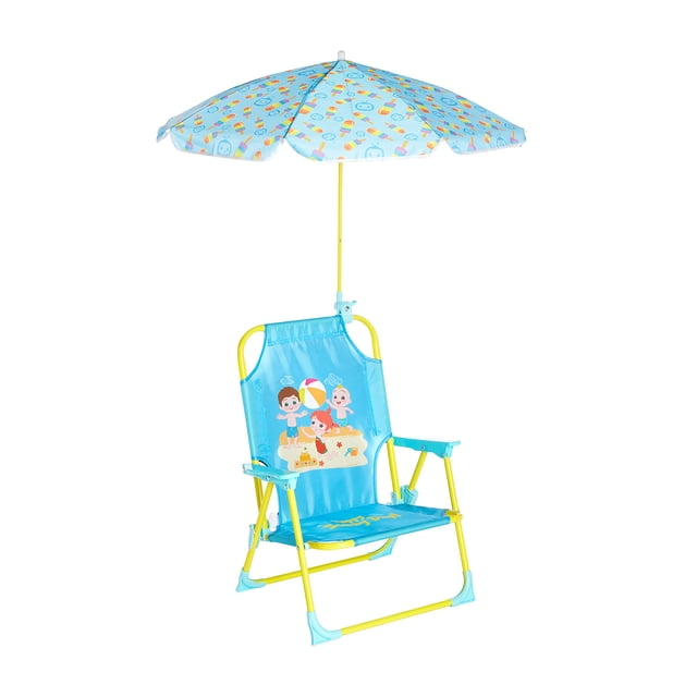 Silla Plegable de Playa Idea Nuova CoComelon para Niños con Paraguas