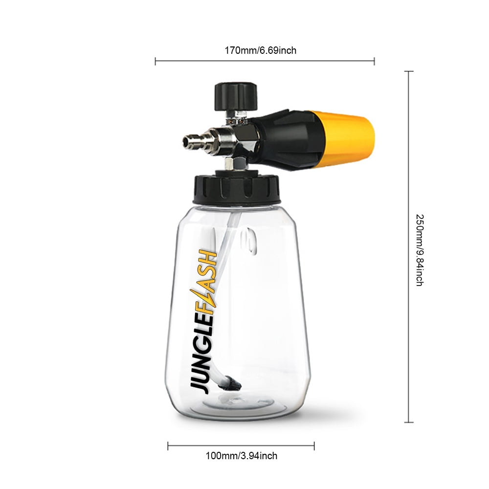 JUNGLEFLASH 1000ML Car Washing Snow Foam Sprayer Foam Cannon 4000PSI High Pressure Washer Water Gun