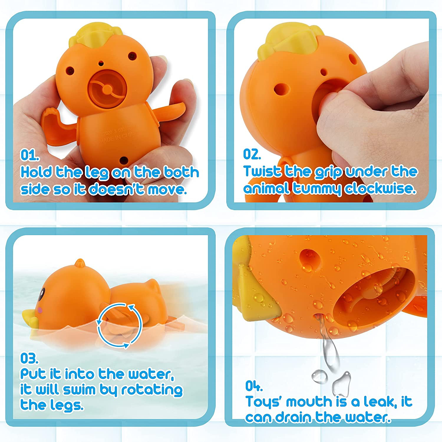  MOONTOY Fishing Bath Toys for Toddler 1-3 Magnetic Fishing  Games Bathtub Toys, Baby Bath time Toys with Wind-Up Swimming Fish, Duck,  and Whale Toys, Gifts for Toddler 12 Months up Boys