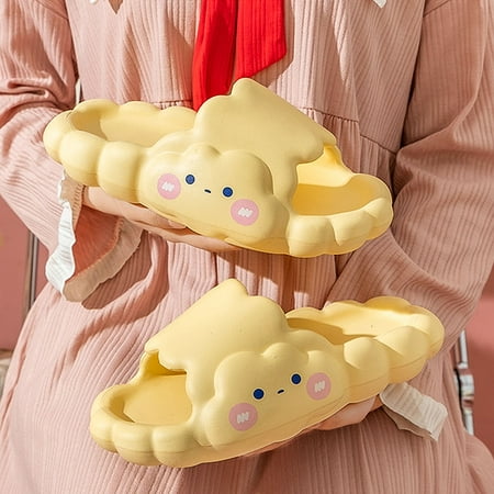 

Cartoon Cloud Women Slippers Summer Sandals Men Couples Outside EVA Thick Bottom Non-slip Sole Casual Beach Shoes Home Slippers