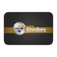 thumbnail image 1 of Felpudo multiusos Steelers Hem Mat para uso en interiores y exteriores. Reciba a sus invitados con una alfombra para el hogar, el dormitorio, el baño, la cocina y la decoración del piso. Absorción de, 1 of 7