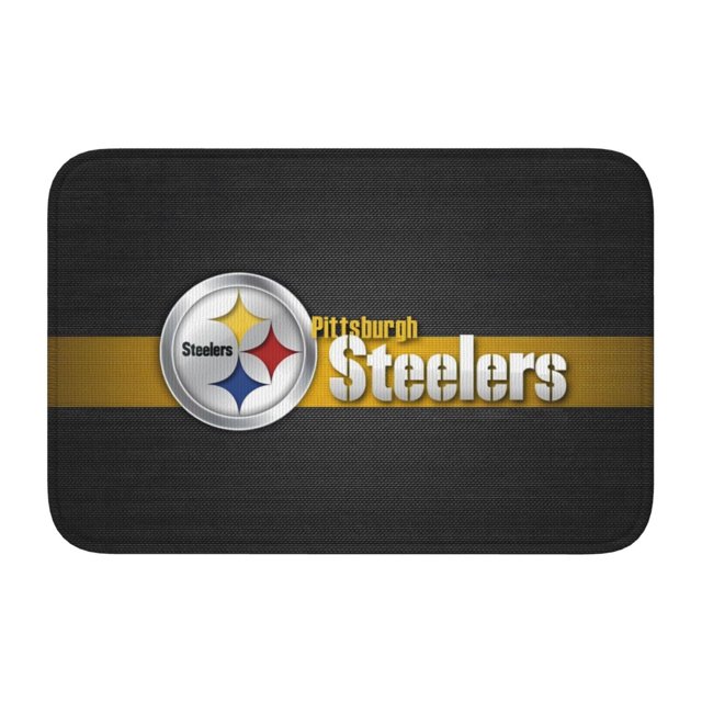 Felpudo multiusos Steelers Hem Mat para uso en interiores y exteriores. Reciba a sus invitados con una alfombra para el hogar, el dormitorio, el baño, la cocina y la decoración del piso. Absorción de