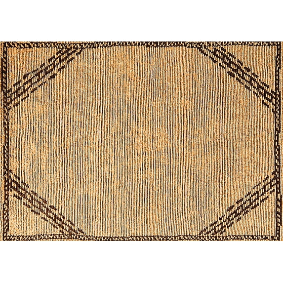 Ahgly Company Indoor Rectangle Oriental Orange Industrial Area Rugs, 8' x 10'