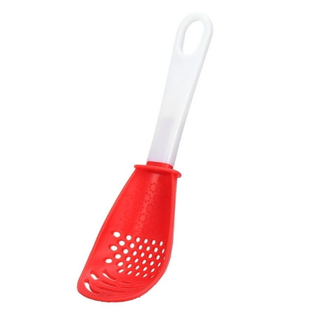 

Multifunctional Strainer Draining Gadgets Skimmer Slotted Spoon Colander Spoon Cooking Spoon Potato Garlic Press RED