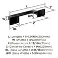 thumbnail image 4 of Amerock Highland Ridge Matte Black 9 inch (229mm) Towel Bar, 4 of 6