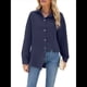 thumbnail image 2 of Camisas de Larga con Botones para Mujer, Blusas de Trabajo de Gran Tamaño con Cuello y Hombros Caídos, Blusa Holgada con Textura Azul Marino L, 2 of 10