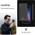 thumbnail image 7 of TUDIA LINNGrip Cloud Mobile Stratus C7 Phone Case Shockproof Slim Cover - Black, 7 of 7