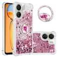 thumbnail image 1 of Funda para Xiaomi Redmi 13C 4G con Brillo Líquido Flotante, Purpurina, Parachoques y Anillo Giratorio Soporte, 1 of 5