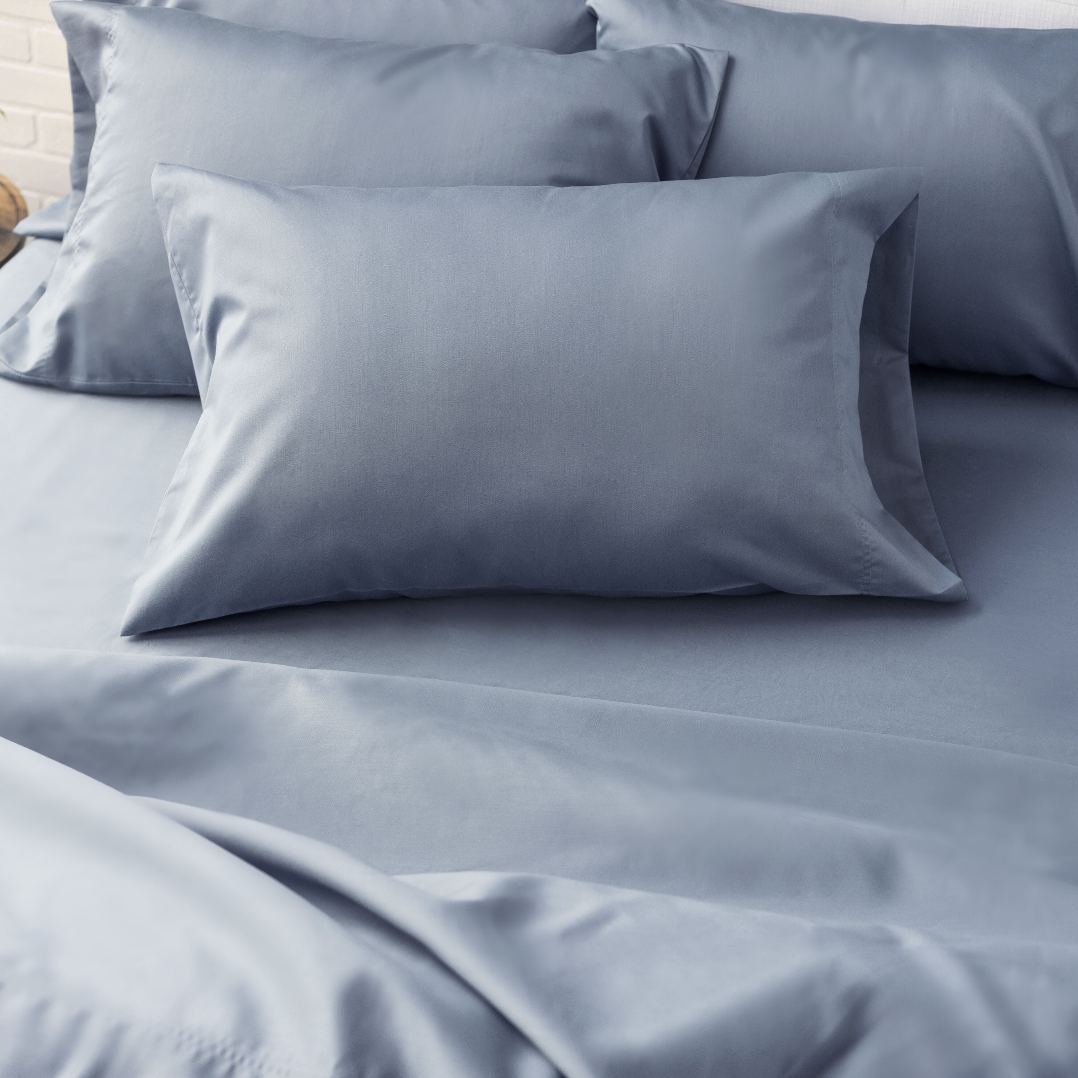 Hotel Style 1200 Thread Count Cotton Rich 6-Piece Sheet Set, Blue Linen, Queen