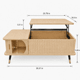 thumbnail image 6 of Leumius Lift Top Coffee Table with Hidden Compartment and Large Storage Shelf,Center Table for Home Living Room Office,Natural, 6 of 7