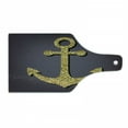 thumbnail image 1 of Anchor Cutting Board, Marine Pattern Tranquility Peacefulness Display Nautical Marine Print, Decorative Tempered Glass Cutting and Serving Board, Wine Bottle Shape, Plum Yellow, by Ambesonne, 1 of 1