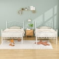 thumbnail image 5 of VECELO Twin Metal Bed Frame with Headboard and Footboard, Heavy Duty Slat Support Platform Frame for Bedroom, No Box Springs Needed, White, 5 of 7