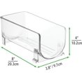 thumbnail image 3 of Botellero (juego de 2) - botellero de plástico apilable para botellas de vino, refrescos u otras bebidas - botellero moderno para 1 botella - transparente, 3 of 4