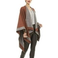 thumbnail image 4 of Women's Cloak Shawl Soft Warm Windproof Wrap Stylish Color Blocking Design for Autumn Spring Winter, 4 of 4
