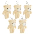 thumbnail image 4 of 5pcs Adorable Bear Pendants Keychain Charms Tiny Stuffed Bear Doll for DIY Decor Fashion Accessory, 4 of 5