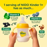 NIDO Kinder 1+ Powder Beverage Mix, Immunity Toddler Milk with Vitamins A, C, D, Iron to Support Growth, 28.2 oz Canister