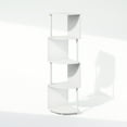 thumbnail image 2 of Furinno Basic 4-Tier Zigzag Corner Multipurpose Standing Shelf, White/White, 2 of 4