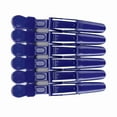 thumbnail image 1 of 6 pinzas para el pelo de cocodrilo antideslizantes de una sola punta para peluquería, pinzas para el pelo de color azul, 1 of 15