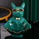 thumbnail image 4 of Figura de bulldog elegante para guardar snacks, dulces y chocolates. Plato decorativo ideal para regalo. Verde, 4 of 9