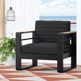 thumbnail image 4 of GIOVANNA CLUB CHAIR,Metal & Wood Main Material,Black,32.00” W x 27.50” D x 24.75” H.Suitable for balconies,Suitable for living rooms, 4 of 14