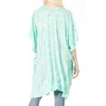 thumbnail image 2 of Sakkas Marcy Women's Caftan Top Tunic Dress V neck Loose Summer Boho Swing Coverup - SeaGreen - Plus Size, 2 of 5