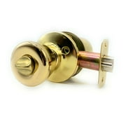 Vault Locks Keyed Alike Entry Door Knob Lock Set, Polished Brass, Adjustable Backset, 1-Piece 5-Pack