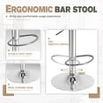 thumbnail image 3 of Homall Bar Stools Set Of 2 Modern PU Leather Height Adjustable Swivel Barstools, Hydraulic Kitchen Counter Square Island BarStool With Back,Wine Red, 3 of 7