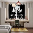 thumbnail image 6 of Curtains 63 Inch Length 2 Panels, Retro Black Knife Fork Grommets Window Treatment Curtain, Farmhouse Vintage Art Thermal Curtains Drapes for Living Room/Bathroom, 6 of 9