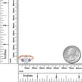 thumbnail image 6 of Gem Stone King 18K Rose Gold Plated Silver Blue Tanzanite Ring Set with Moissanite (2.10 Cttw), 6 of 7