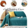 thumbnail image 3 of Luxury Chenille Couch Cover for Living Room, Sofa Covers Washable, Soft Couch Covers for Pet Friendly, Durable Soft Slipcover (Navy Blue 71*150 inch), 3 of 7