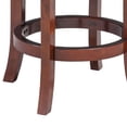 thumbnail image 4 of Benjara Sabi 24" Swivel Counter Stool- Solid Wood- Faux Leather- Brown- Black, 4 of 6