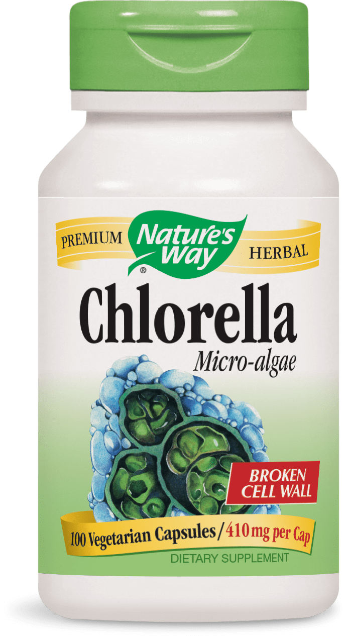 Nature's way chlorella micro-algae vegetarian capsules, 100 ct