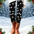 thumbnail image 4 of Christmas Leggings for Women 2025 Snowflake Plaid Graphic High Waisted Yoga Pants Legging Tights, 4 of 6