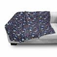 thumbnail image 3 of Rain Soft Flannel Fleece Throw Blanket, Funny Childish Pattern with Rain Motifs Boots Clouds Green Leaves Colorful Flowers, Cozy Plush for Indoor and Outdoor Use, 50" x 70", Multicolor, by Ambesonne, 3 of 6